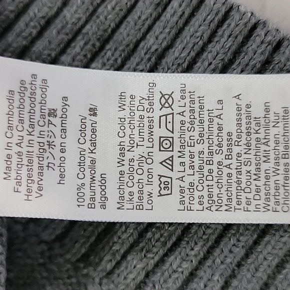 J. Crew Heritage cotton crewneck sweater in Heather steel gray Men's Large NWT - Picture 9 of 11